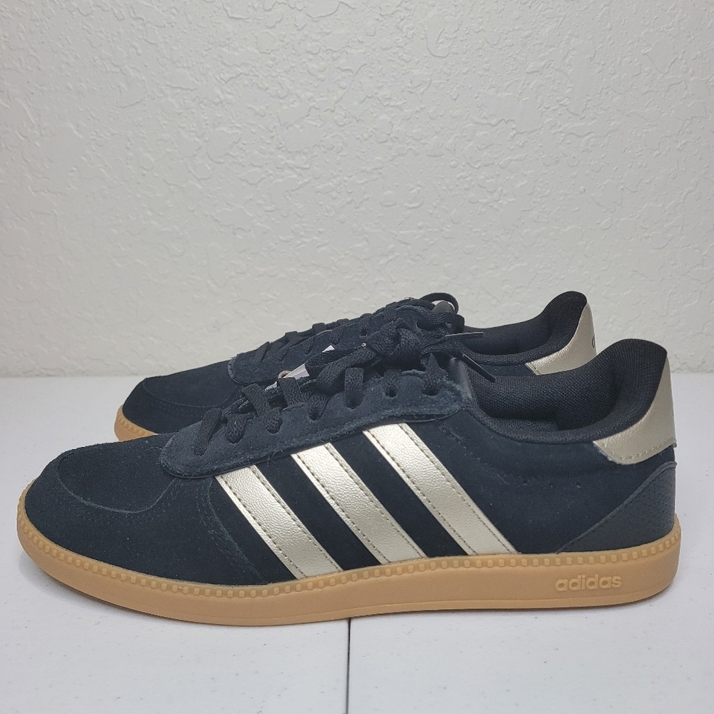 Adidas Breaknet Sleek Black and Gold Sneakers